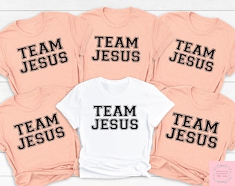 Team Jesus Shirt, Christian Gift, Faith Religious Shirt, Retro Christian Clothing, Christian Shirts For Women, Catholic Bible Verse T-Shirt