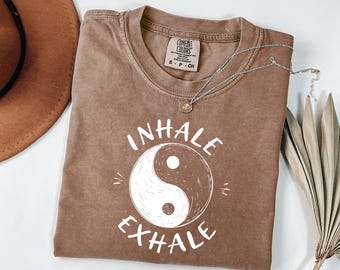 Yin Yang Big Print Adult Unisex Yoga Triblend V-neck Tee Shirt