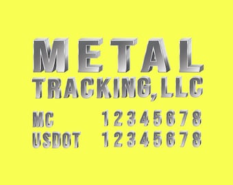 3D Effect USDOT Truck Decals: Custom MC Number Stickers (Set of 2)