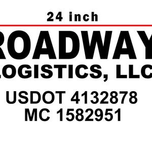 Custom US DOT Trucking Signs - 2 Decals - US Dot Stickers, Truck Door ...