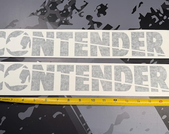 Contender Style Decal Set 16.5" Black Vinyl Stickers Boat Trailer Cooler Marine Decals