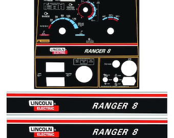 Electric Ranger 8 Welder Decal Set of 3 – Custom Replacement Stickers, Equipment Vinyl Decals