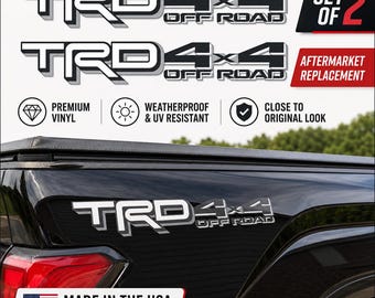 TRD 4x4 Off Road Bedside Decal Set of 2 for Toyota Tacoma Tundra Factory Style