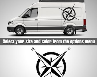 Adventure Compass Vinyl Decal: Nature Design for RVs, Cars, Walls