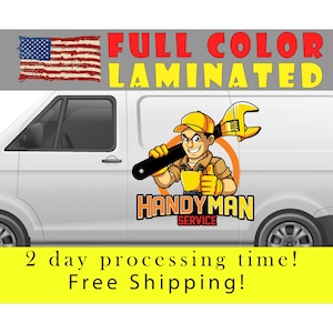 Personalized Vehicle Decal – Full-Color Laminated Business Logo, Custom Graphic for Trucks, Trailers & Cars – 8-Year Outdoor Durability