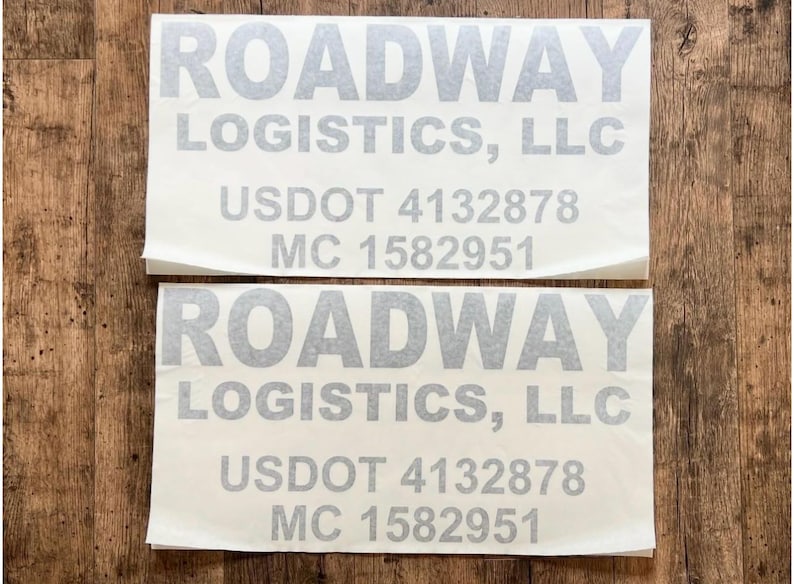 Custom US DOT Trucking Signs - 2 Decals - US Dot Stickers, Truck Door ...