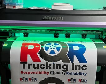 Custom Printed Vehicle Decal, Full Color Laminated, Your Business Logo, Custom Graphic Automotive, Truck, Trailer, Outdoor 8 Year Durability