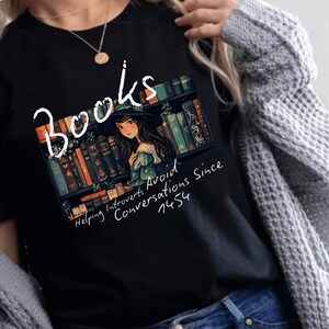 Book Lovers Crewneck Sweatshirt, Cozy Literary Apparel, Perfect Gift for Readers, Library Lover&#39;s Hoodie, Relaxed Fleece Top