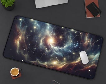 Space Galaxy-bureaumat: hemels kantoordecor, grote muismat | 3 maten