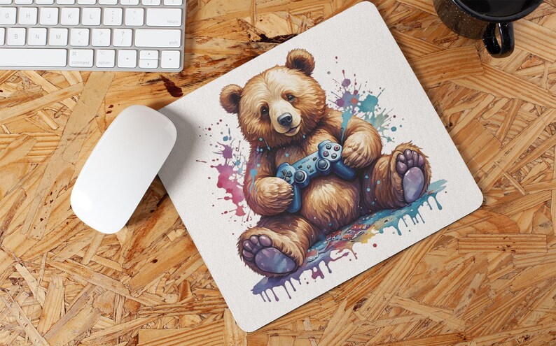 Bear Gaming White Mouse Pad (rectangle) for Enhanced Browsing and ...