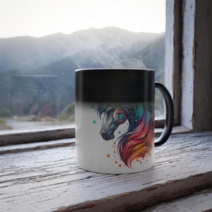 Unicorn Color Morphing Mug | 11oz Heat Reveal Ceramic Mug