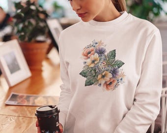 Sweater met bloemenboeket, Moederdagcadeau, ethisch gemaakt