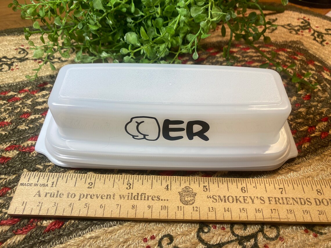 Butter Dish, Butter Dish, Funny Silly Butter Dish, Gag Gift, Plastic
