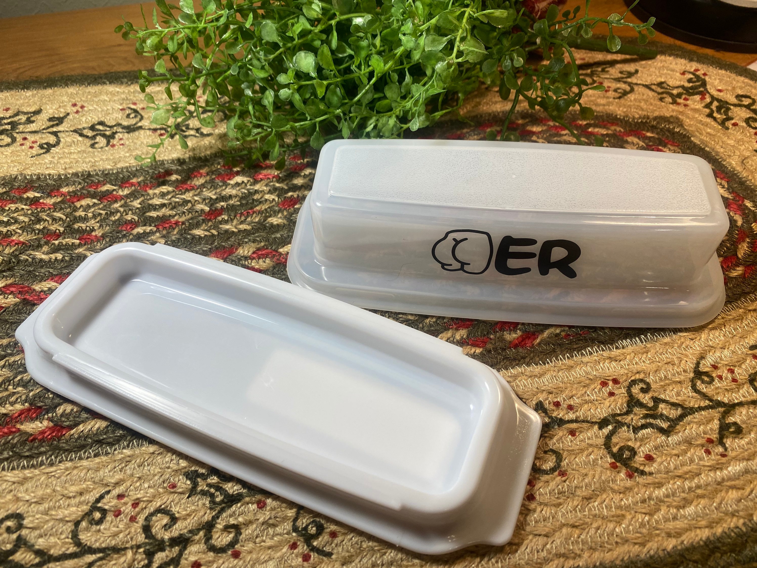 Butter Dish, Butter Dish, Funny Silly Butter Dish, Gag Gift, Plastic