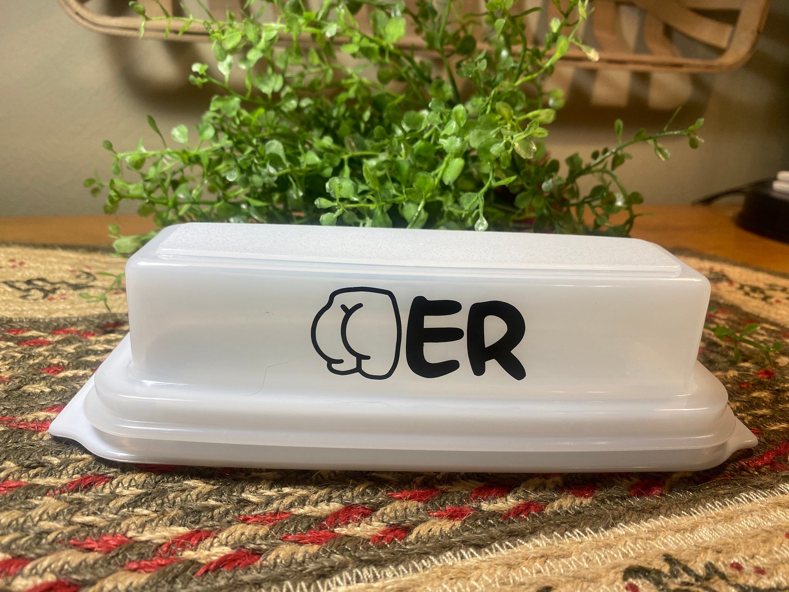 Butter Dish, Butter Dish, Funny Silly Butter Dish, Gag Gift, Plastic