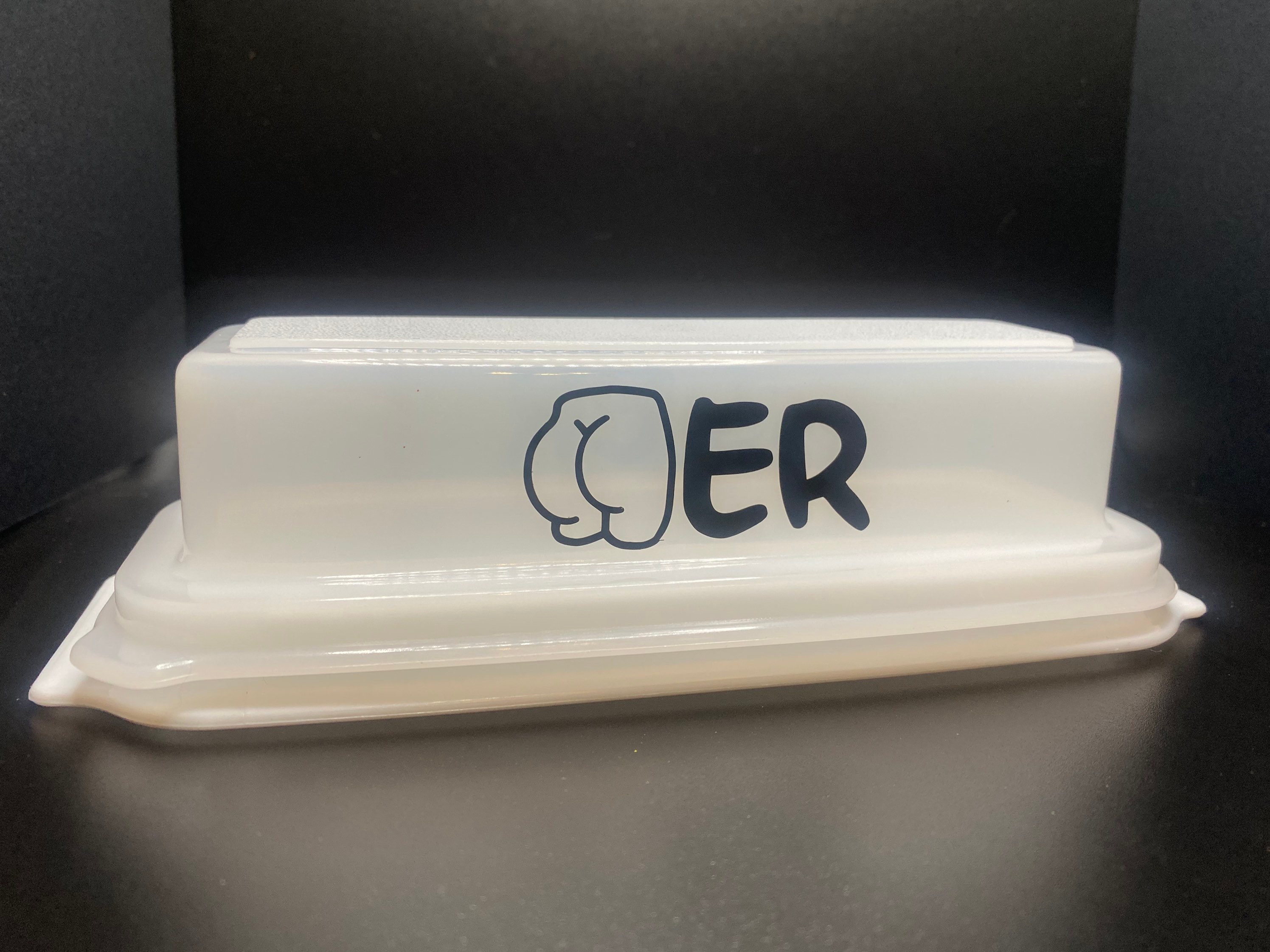 Butter Dish, Butter Dish, Funny Silly Butter Dish, Gag Gift, Plastic