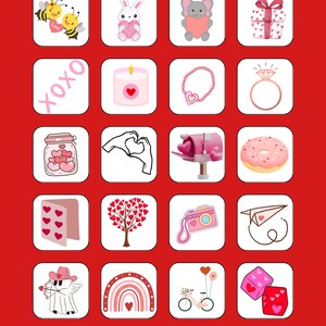 Puede incluir: Un conjunto de 16 im&aacute;genes de clipart digital con tem&aacute;tica de San Valent&iacute;n. Las im&aacute;genes incluyen una abeja, un conejito, un elefante, una caja de regalo, XOXO, una vela, un brazalete, un anillo, un frasco de corazones, una mano haciendo una forma de coraz&oacute;n, un buz&oacute;n, una dona, una tarjeta, un &aacute;rbol, una c&aacute;mara, un avi&oacute;n de papel, un fantasma con una flecha, un arco&iacute;ris, una bicicleta y dados.