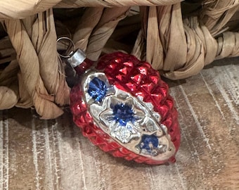 Vintage GLAZEN kerstornament West-Duitsland