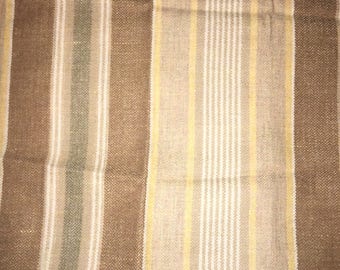 Schumacher Fabric "Edgemere Stripe" in Chocolate 27" square