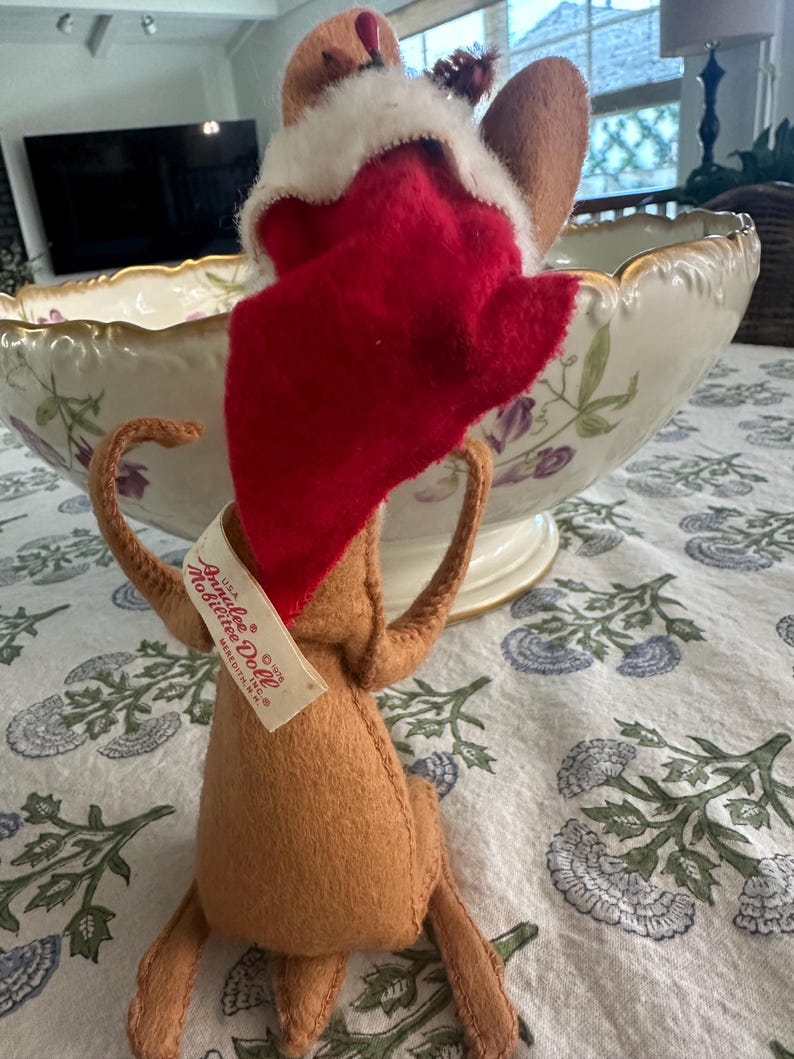 Vintage 1976 ANNALEE Mobilitee Rentier RUDOLPH Puppe mit ...