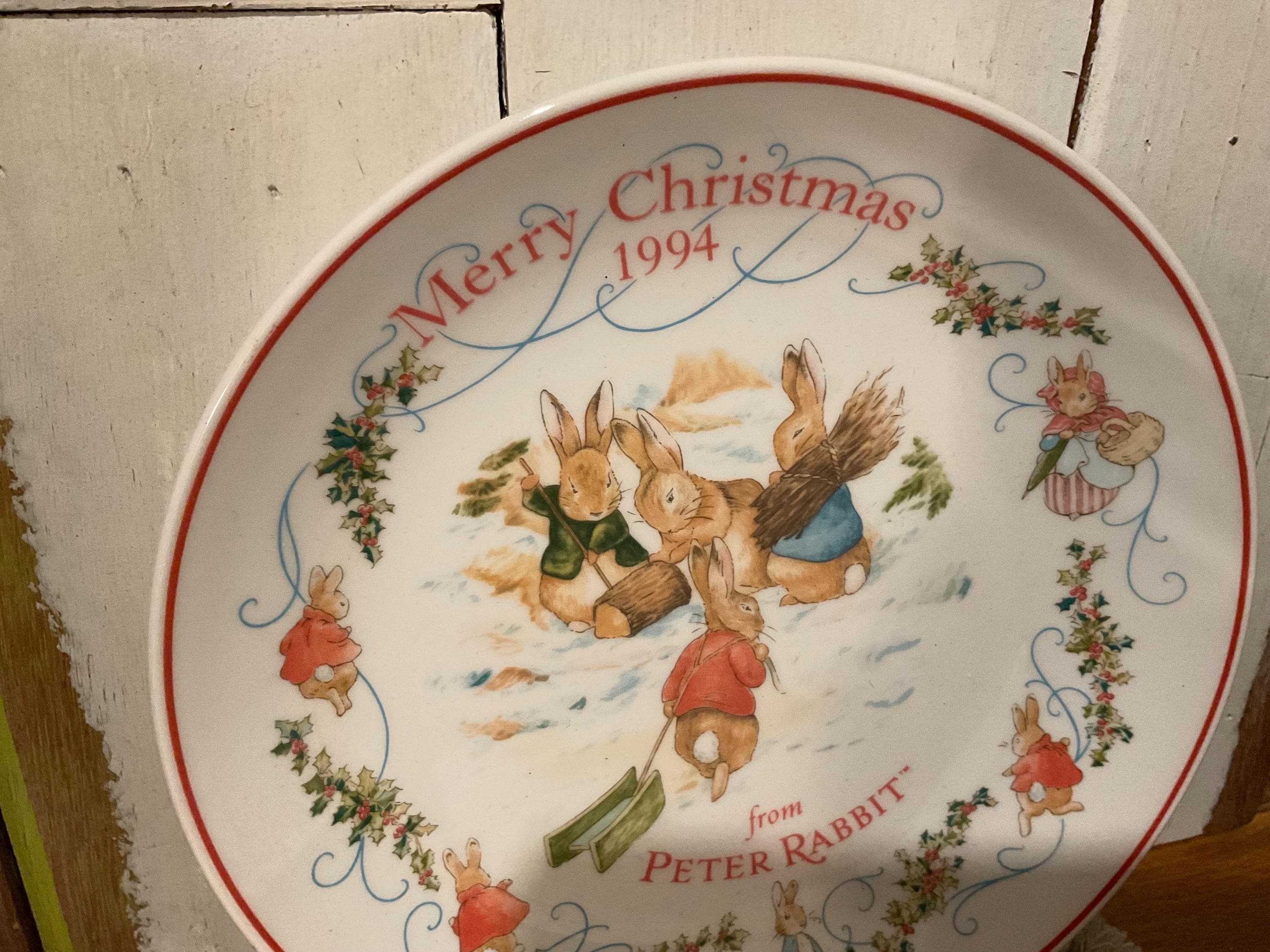 Peter Rabbit 1994 Merry Christmas 皿 Peter Rabbit 1994 - Etsy Singapore