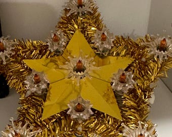 Luces de estrella para la punta del árbol de Navidad vintage