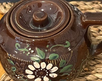 Vintage Hand Painted Moriage Hadson POTTERY TEAPOT JAPAN