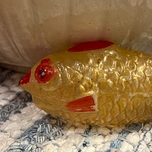 Vintage GLASS FISH Christmas ORNAMENT
