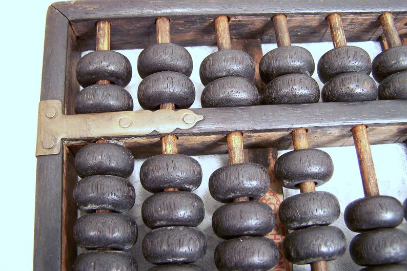 Mid Century Abacus Vintage Wooden Abacus Made in Hong Kong Etsy