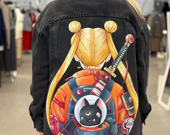 Hand Painted Jacket, Personalized Anime Jacket, Custom Jean Jacket with Anime, Unique Customized Clothes, Custom  Jacket for Men or Women