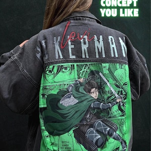Hand Painted Jacket, Personalized Anime Jacket, Custom Jean Jacket with Anime, Unique Customized Clothes, Custom Jacket for Men or Women