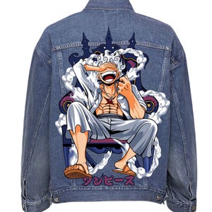 Hand Painted Jacket, Personalized Anime Jacket, Custom Jean Jacket with Anime, Unique Customized Clothes, Custom Jacket for Men or Women