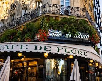 Cafe de Flore Photo - Paris Photography - France Decor - Bistro Print - Paris Restaurant - Fine Art Print par207