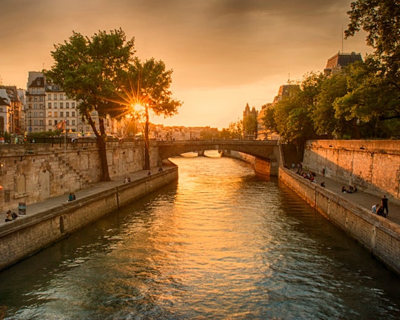 Paris Photographie River Seine Coucher De Soleil Photo France Impression Neutre Couleurs Impression Ambre Quai Vintage Pont Pastel Par97