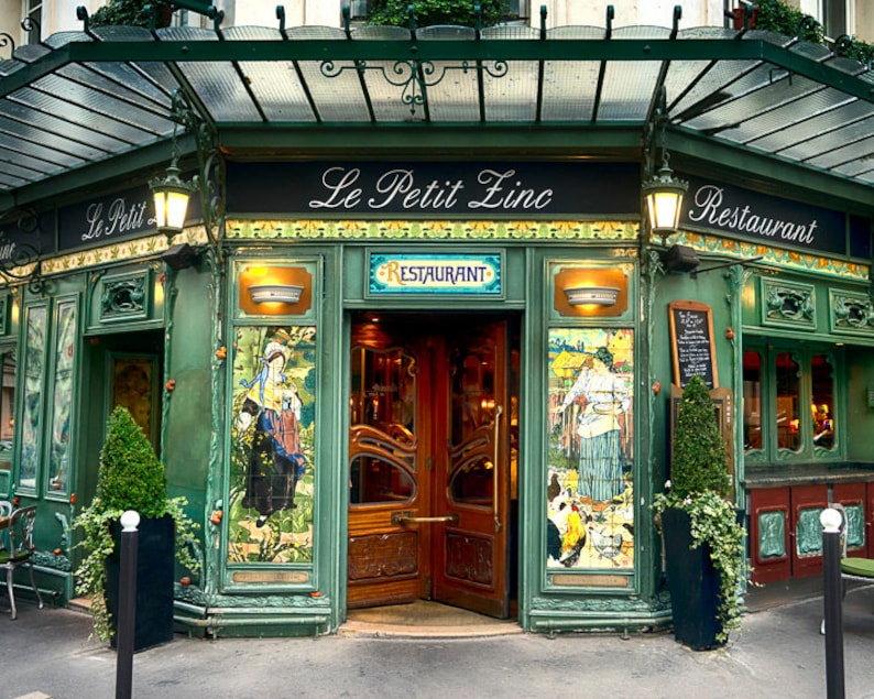 Paris Cafe Le Petit Zinc Cafe Paris Dekor Restaurant Bistro Etsy.de