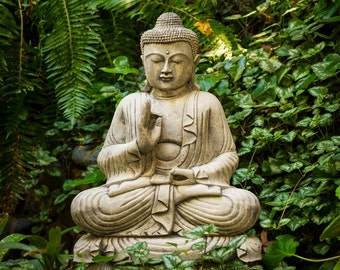 Buddhism Photograph, Buddha Statue Photo Japanese Garden Zen Buddhism Meditation Peaceful Yoga Wall Art oth49c