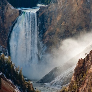 Yellowstone Falls Photo, Waterfall Photography Yellowstone Photograph Canyon Montana Landscape Wyoming River nat113