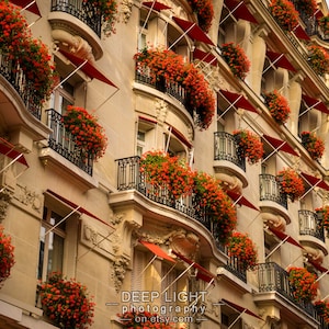 Paris Photography Hotel Le Bristol Paris Apartments Balcony Flowers Photo France Print Wall Art Home Decor par108