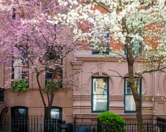 New York Greenwich Village Photograph nyc Photo Brick Building Vintage Spring Dreamy City Apartment nyc54