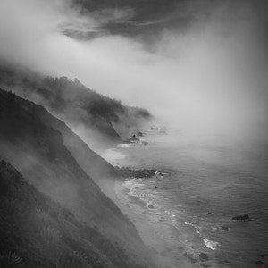 Big Sur Black and White Photo Ocean Bw Photography California - Etsy