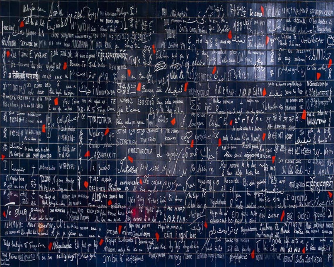 Paris Wall of Love Photo Photograph I Love You Wall Paris Etsy