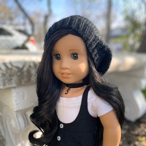 Custom Doll Hat, Slouchy Doll Beanie, Slouchy Doll Hat, Knit Doll Hat, Custom Made, Personalized, 18 Inch Doll Clothes, Girl Doll Outfit