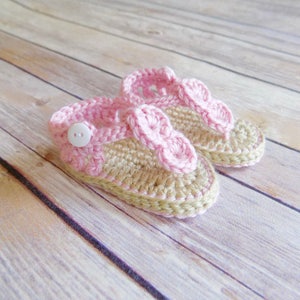 Baby Sandals, Crochet Baby Flip Flops, Crochet Baby Shoes, Newborn Baby Sandals, Baby Girl Sandals, Knit Baby Shoes, Baby Girl Flip Flops Light Pink