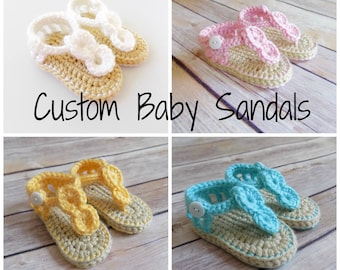 Baby Sandals, Crochet Baby Flip Flops, Crochet Baby Shoes, Newborn Baby Sandals, Baby Girl Sandals, Knit Baby Shoes, Baby Girl Flip Flops