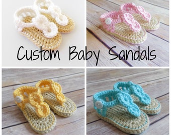 Baby Sandals, Crochet Baby Flip Flops, Crochet Baby Shoes, Newborn Baby Sandals, Baby Girl Sandals, Knit Baby Shoes, Baby Girl Flip Flops