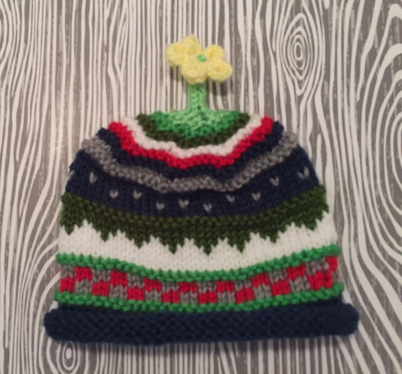 Fair Isle Knit Baby Hat Knit Baby Hat With Flower Hospital Hat Baby Girl Hat Handmade Baby Hat Flower Hat Unique Knit Baby Hat Fair Isle Knit Baby Hat Knit Baby Hat With Flower Hospital Hat Baby Girl Hat Handmade Baby Hat Flower Hat Unique Knit Baby Hat