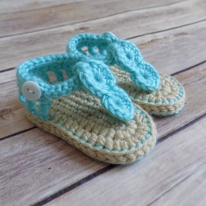 Baby Sandals, Baby Shoes, Summer Baby Flip Flops, Newborn image 1