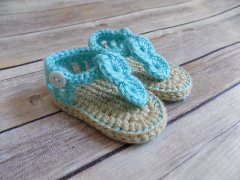 Baby Sandals, Baby Shoes, Summer Baby Flip Flops, Newborn image 1