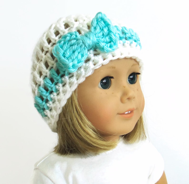 AG Doll Hat 18 Inch doll clothes Bow Beanie 画像 1