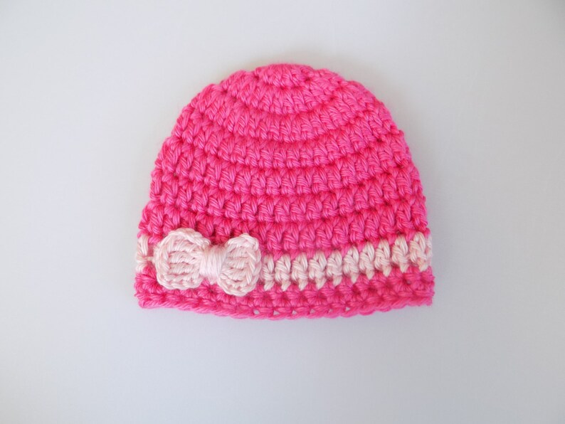 Doll Clothes, 18 Inch Doll Hat, Pink Crochet Doll Beanie, Toys image 3